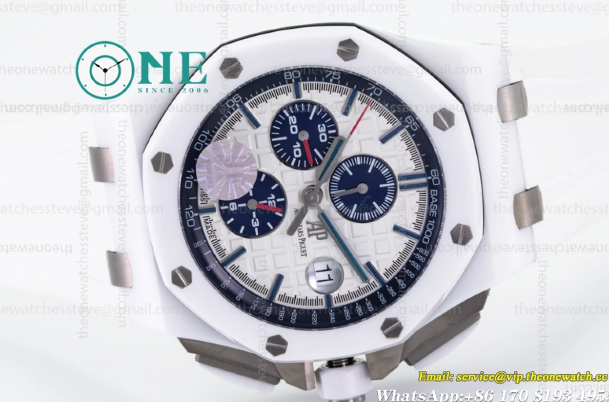 - White Oak Offshore Ceramic Chronograph Piguet Audemars Royal A3126 26402CB JF 0314